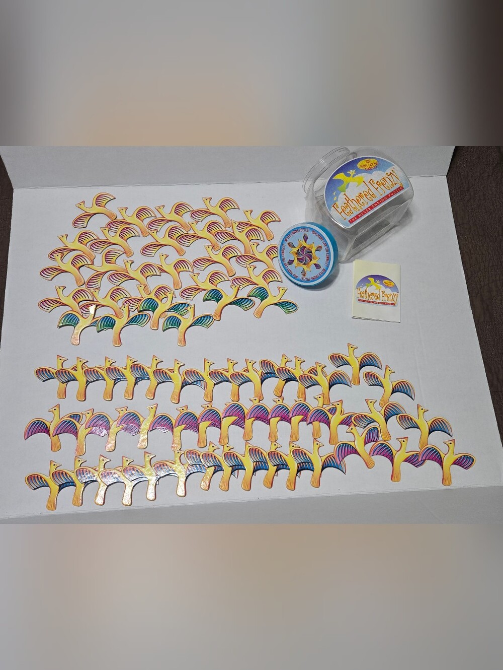 Vintage Feathered Frenzy The Never Ending Puzzle, 2 sided pieces, escher style
